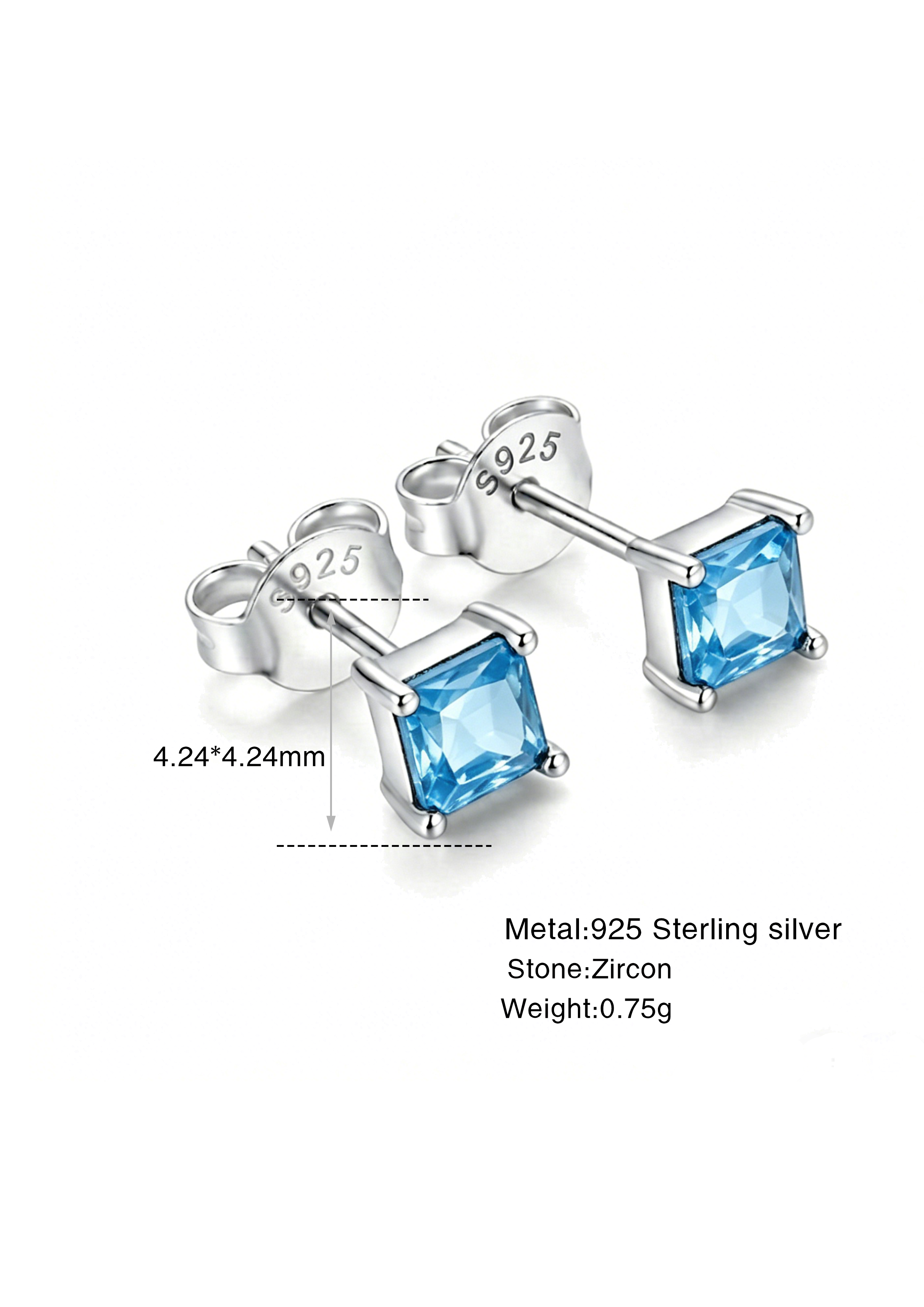 Personalized Birthstone Women Dainty Multi Shape Amazing Crystals Stones 18K Gold Plated 12 Birthstone Earrings